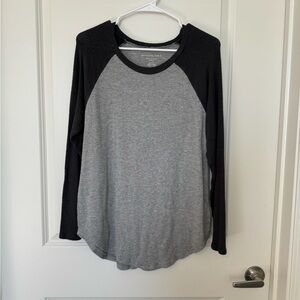 baseball style raglan shirt